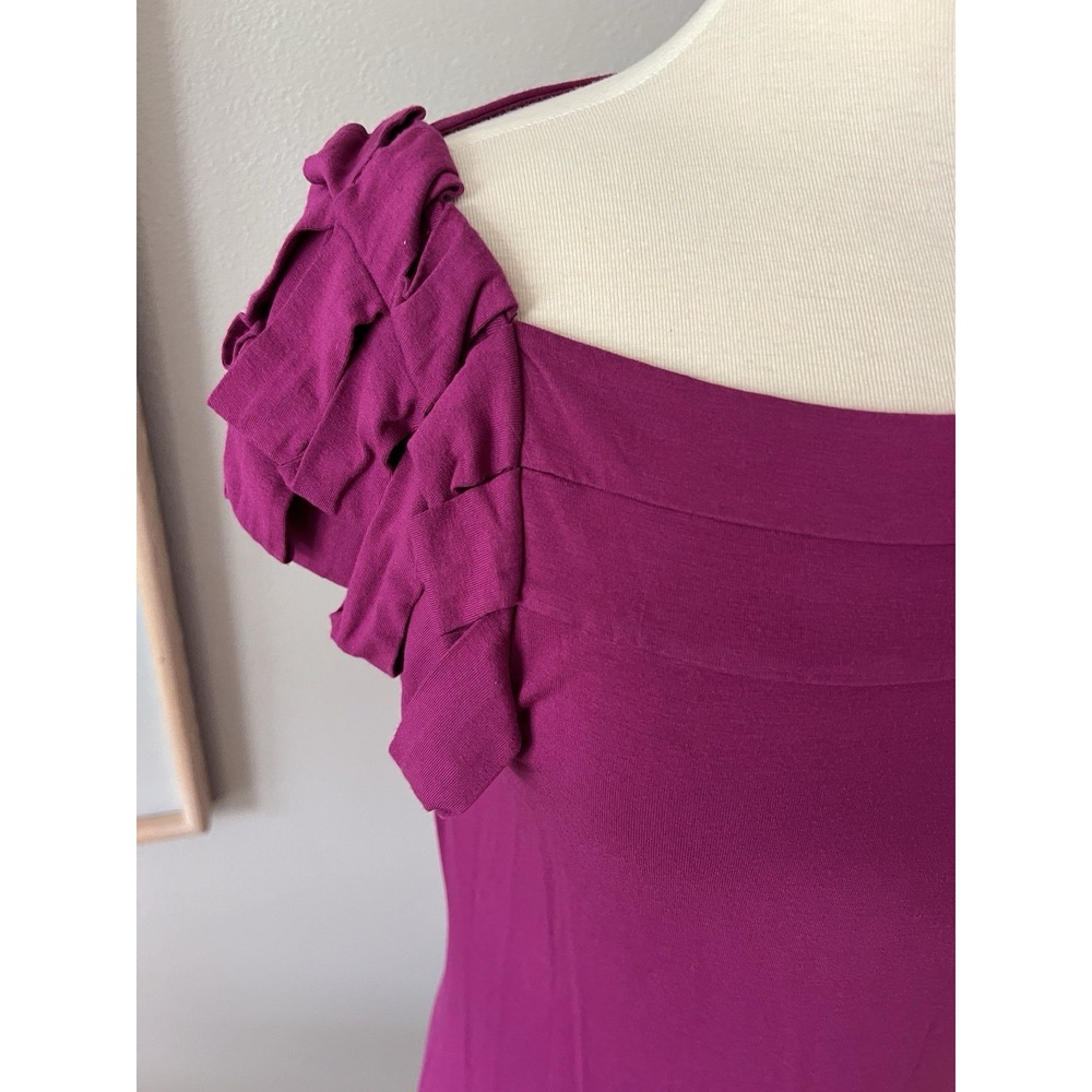 Cynthia Rowley Dress Pink Knit Stretch dress Sz Medium Boat Neck Loop sleeve - Picture 6 of 9